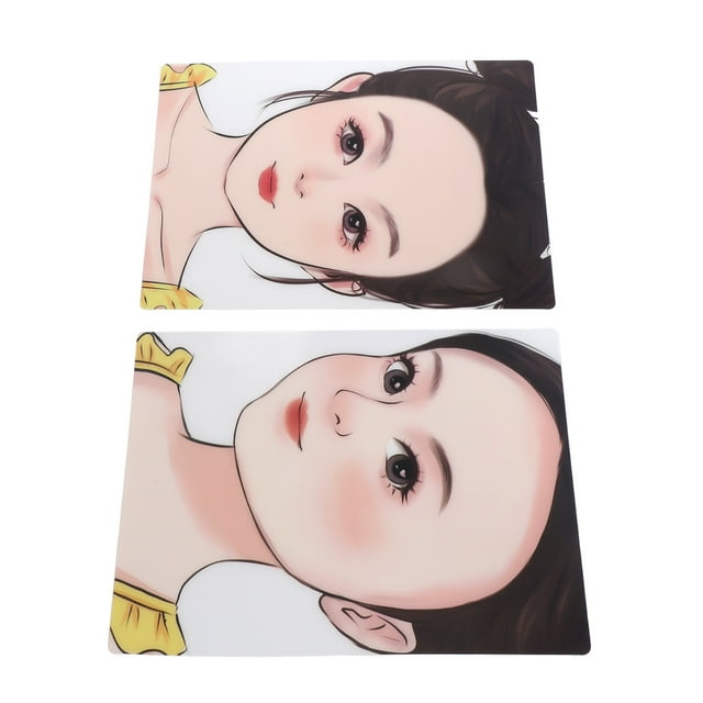 Pinta de Caras Tablero de Dibujo, Soft PP 2pcs Tableros de Práctica de Pinta de Caras para Niños para Práctica de Maquillaje