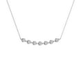 thumbnail image 4 of Araiya Fine Jewelry 10K White Gold Lab-Grown Diamond Cluster Pendant for Women with Silver Cable Chain Necklace (1/2 cttw, VS1 Clarity, D-F Color) 18inch, 4 of 4