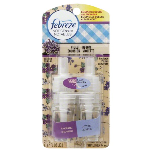 Febreze NOTICEables Violet Bloom Scented Oil Refill Air Freshener, 0.87 fl oz