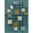 thumbnail image 3 of Mark&Day Wool Rugs, 8x10 Charlo Modern Teal Area Rug, Blue Beige Grey Carpet for Living Room, Bedroom or Kitchen (7'6" x 9'6"), 3 of 6