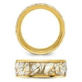 thumbnail image 4 of Mens Stainless Steel Yellow Plated Ceramic Fragments Inlay Band Ring (8mm), 4 of 4