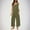 Army Green, variant on Jumpsuits for Women Fashion Solid Color Loose Adjustable Sleeveless Waffle Overalls Wide Leg Long With Pockets Beige S