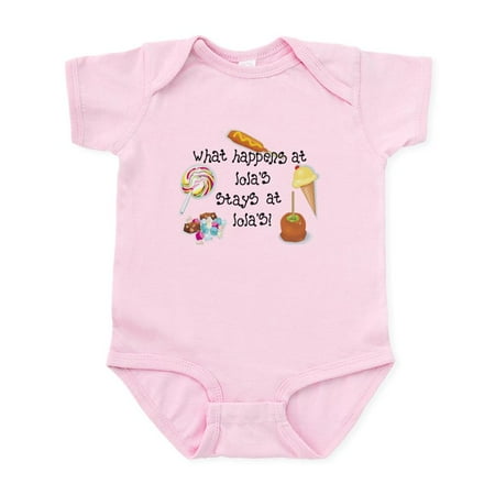 

CafePress - What Happens At Lola s... Funny Infant Bodysuit - Baby Light Bodysuit Size Newborn - 24 Months