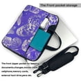 thumbnail image 3 of YFYANG 13 inch Universal Laptop Bag Oxford Cloth Laptop Sleeve, Multi-functional Purple Watercolor Butterfly Texture Pattern Notebook Computer Messenger Bag Handbag, 3 of 8