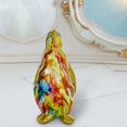 thumbnail image 4 of Escultura creativa de pingüino, adornos, figuritas, estatua artesanal de resina pintada para escritorio, estantería, fiesta, cocina, sala de estar colorido pequeño BLESIY Escultura Pinguino, 4 of 8