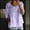 Purple, variant on Women's Boho Floral 3/4 Sleeve Top Flowy Loose Cute Plus Size Summer Casual Pleated Blouse Shirts by Yigetop Blackish Green L