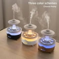 thumbnail image 3 of Aroma Diffuser Oil Dispenser Relaxation Air Humidifier Colorful LED Lightning Lamp Droplets&Fog Effect, Flying Saucer Shape, UFO Design Remote Control (Black), 3 of 7