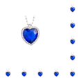 thumbnail image 1 of Guardurnaity Collar de aleación para mujer, colgante de diamantes de imitación en forma de corazón bonito, colgante galvanizado para banquete de Azul 10piezas, 1 of 6