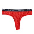 thumbnail image 4 of Braguitas Slim Fit Gibobby T Back Mujeres Sexy Encaje Transparente T Pantalones Rojo L, 4 of 5