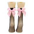 thumbnail image 4 of Chaussettes Résille pour Femmes Chaussettes Hautes en Maille Bas de Mode avec Noeud en Satin, 4 of 6