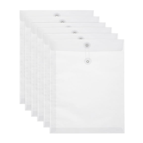 REGALWOVEN Kraft Paper Envelope with String Tie Closure Transparent A4