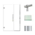 thumbnail image 2 of Transolid Ehtb48307610c-Bk Elizabeth 76" High X 48" Wide Hinged Semi Frameless Shower Door, 2 of 7