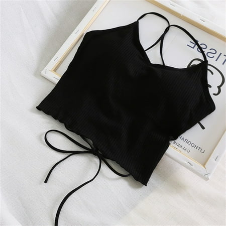

Cathalem Leopard Lingerie Ladies Sexy Tank Casual Fashion Solid Sleeveless V-Neck Women Tops Vest Vintage Garter Clips Underwear Black One Size