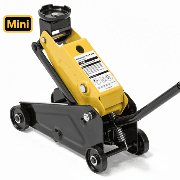 Naipo Low Profile Floor Jack, Mini Hydraulic Car Jack 2 Ton(4010lbs) Quick Lift Pump 5.7"-15.8"  with Wheels  for Sedan/ SUV/MPV,All Steel Construction,Lightweight, Yellow