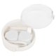 thumbnail image 2 of Caja de almacenamiento para lentes de contacto, cubierta transparente redonda portátil, soporte para contenedor (blanco), 2 of 11