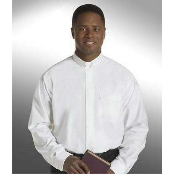 Clerical Shirt-Long Sleeve Tab Collar-20X34/35-White