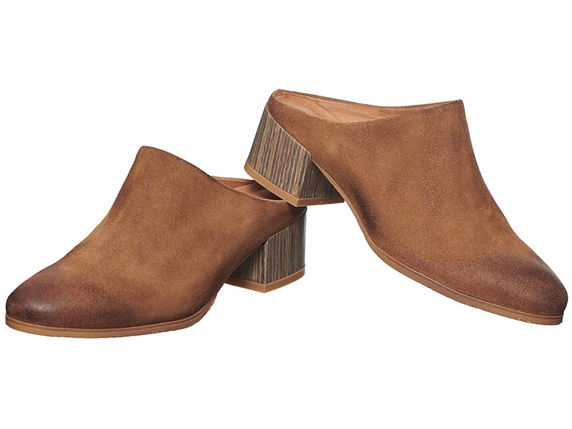 antelope suede mules
