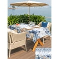 thumbnail image 5 of Outdoor Tablecloth with Umbrella Hole for Patio/Picnic/Party/Camping, Blue Coastal Starfish Waterproof Table Cloth Rectangle Table Cover Washable, Beach Nautical Shell Eucalyptus Ocean (60"x 102"), 5 of 8