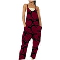thumbnail image 1 of Styesk Pantalons pour Femmes Combinaisons Sans Manches Amples en Lin Jambes Larges, 1 of 4
