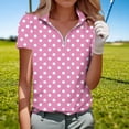 thumbnail image 5 of Puntoco Womens Golf Polo Shirts Summer Short Sleeve 1/4 Zip Tops Moisture Wicking Casual Tennis Activewear Pink XXXL(XXXL), 5 of 5
