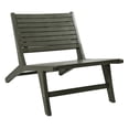 thumbnail image 3 of JONATHAN Y Leo Mid-Century Modern Wood Armless Outdoor Lounge Chair, Olive Green, PAT2000D, 3 of 5
