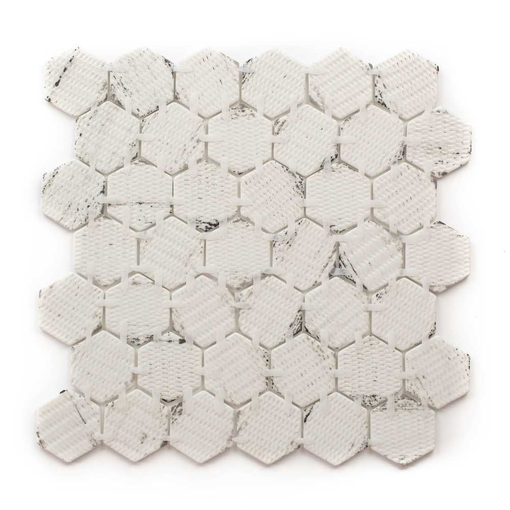 The Tile Life Eterna Hex 4" x 4" Alaia Glass Mosaic Tile Sample 1 Piece
