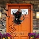 thumbnail image 5 of Hogar y cocina, Decoración del hogar, Corona de calavera con sombrero bombín para Halloween, simulación de ramas muertas, ratán, para colgar en la puerta, decoración para fiestas de Halloween, anillo, 5 of 6