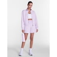 thumbnail image 3 of Athletic Works Women's Cropped Fleece Bomber Jacket with Long Sleeves, Sizes XS-XXL, 3 of 7