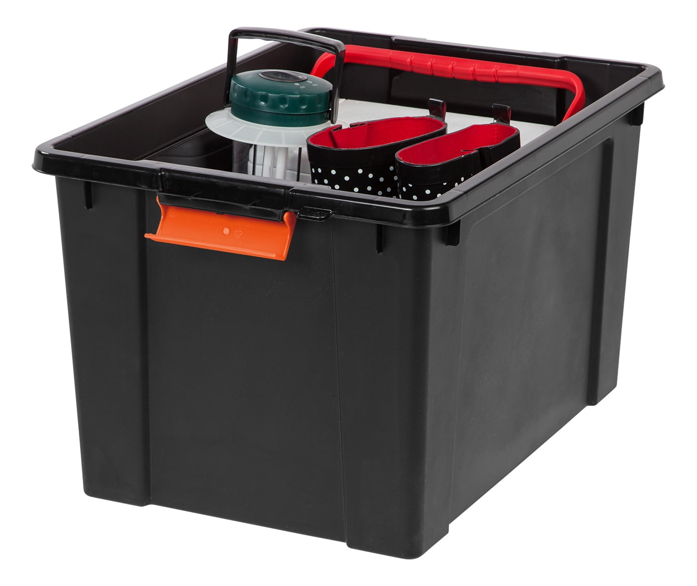 IRIS 4-Pack Heavy Duty Plastic Storage Box Large 19-Gallons (78-Quart)  Black Heavy Duty Tote with Latching Lid in the Plastic Storage Containers  department at