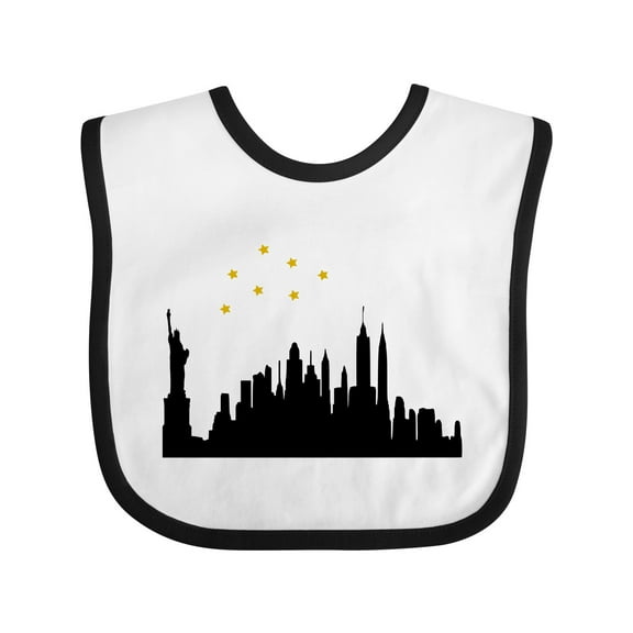 Inktastic New York Skyline Boys or Girls Baby Bib