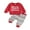 Red, variant on Bagilaanoe 2Pcs Toddler Baby Girl Boy Christmas Clothes Letter Print Long Sleeve Sweatshirt Tops Christmas Tree Sweatpants 6M 12M 18M 24M 3T Kids Long Pants Set