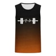 thumbnail image 4 of Vekome Sleeveless Tops for Men Big and Tall Sleeveless Shirts Crewneck Workout Tee Shirts Gradient Summer Pullover Tops, 4 of 4