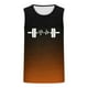 thumbnail image 4 of Camiseta sin mangas de cuello redondo para hombre, estampada, informal, deportiva, elástica, de moda, de poliéster., 4 of 4