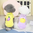 thumbnail image 3 of Pet Clothes with Eggplant Pattern - Printing, Soft, Comfortable, Rural Style, Keep Warm, Polyester, Dog Pajamas, for Indoor, 3 of 8