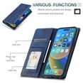 thumbnail image 4 of Nalacover for iPhone 13 Pro Max Wallet Case, Vintage PU Leather Book Folding Folio Case with Credit Card Slots Hidden Magnetic Closure Flip Kickstand Shockproof Slim Phone Case,Blue, 4 of 8