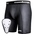 thumbnail image 1 of Pantalones cortos deslizantes COOLOMG para hombre con copa protectora de béisbol, 1 of 7