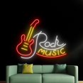 thumbnail image 2 of Handmadetneonsign Rock Music Guitar Neon Sign, Guitarist Wall Art Decor, Ramen Guitarist Wall Decor, 2 of 5