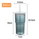 thumbnail image 2 of Glasmuggar med lock och glasstrån, 590 ml Hög Borosilikatglas Tumbler Iskaffe Vatten Smoothi, 2 of 4