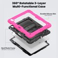 thumbnail image 6 of Junayo for iPad Air 13 inch Case 2024 M2 Heavy Duty Shockproof Protective Case with Screen Protector Stand and Hand Strap Shoulder Strap, 6 of 8