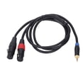 thumbnail image 1 of Dual Female XLR to 3.5mm Y Splitter Cable, XLR to 1/8 Inch Stereo Aux Interconnect Microphone Connector Adapter Cable, Noise Reduction, for Mixer CD Player, 1 of 7