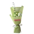 thumbnail image 6 of Lunxisen 4 Pcs Knitting Crochet Flower Bouquet Handmade Flowers Fake Sunflower Rose Daisy with Green Leaves for DIY Home Table Decor., 6 of 9