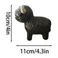 thumbnail image 3 of Highland Cow Decor, 4.3x4 Inch Resin Animal Figurine, Cute Scottish Cattle Statue for Home, Office, Farmhouse Tiered Tray, Desktop Display, Cow Enthusiast Gift (Charming Table Sculpture), 3 of 5