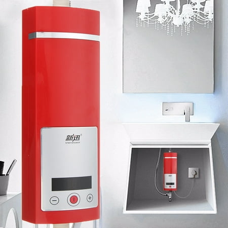No Fix 220v 5500w Mini Instant Electric Hot Tankless Water Heater System Sink Tap Faucet