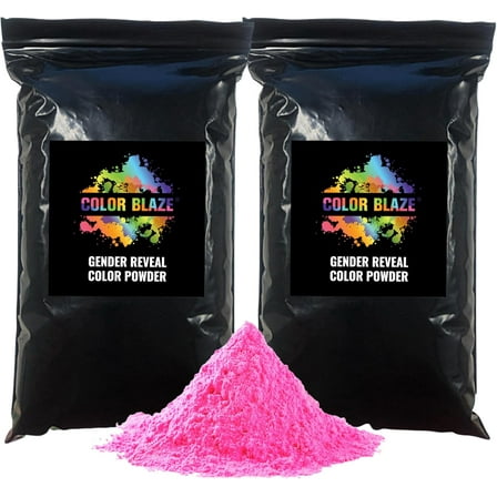 Color Blaze Black Out Gender Reveal Pink Colored Powder 2lbs