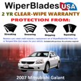 thumbnail image 2 of 2007 Mitsubishi Galant Beam Wiper Blades Wipers w/2yr Warranty (Set of 2), 2 of 5
