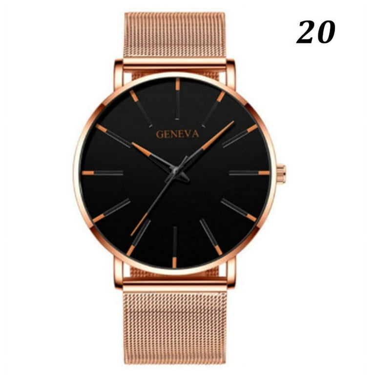 Bemona Holiday Savings Deals! Womens Watches Clearance Sale Prime Men's  Alloy Case Quartz Watch Belt Watch Business Men's Watch Ladies Watches  Valentine's Day/Birthday Day Gift 