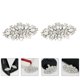 thumbnail image 4 of 2 piezas de zapatos de diamantes de imitación desmontables con clip para zapatos de dama accesorio de zapatos con hebilla blanco, 4 of 5