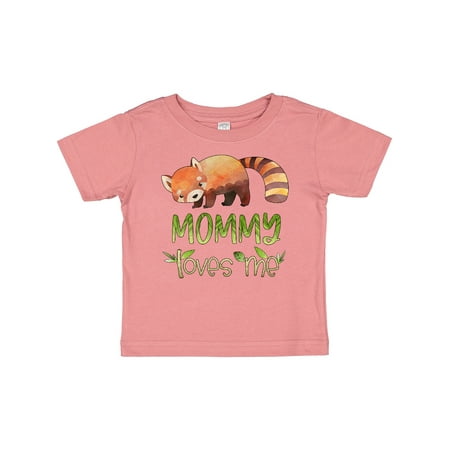

Inktastic Mommy Loves Me Cute Red Panda Gift Baby Boy or Baby Girl T-Shirt
