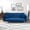 Blue, variant on MIKIBAMA 71 Inch Pink Velvet Convertible Sofa Bed Tufted Golden Chrome Legs with 2 Pillows for Small Living Room