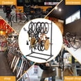 thumbnail image 6 of Freestanding Vertical Bike Storage Rack - Heavy-Duty 5-Bike Floor Stand for MTB, Road, 300lb Load Rating Garage Organizer, 6 of 7